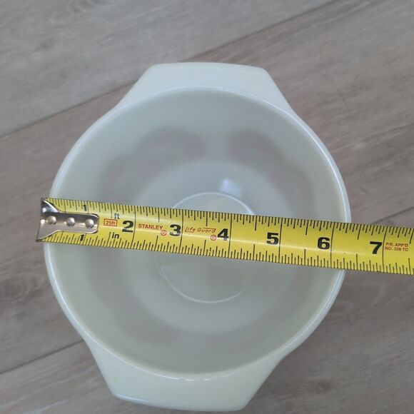 Vintage Pyrex #343 Fish Scale 1.5 Quart Mixing Bowl Dish MCM Arches White USA - Picture 10 of 10